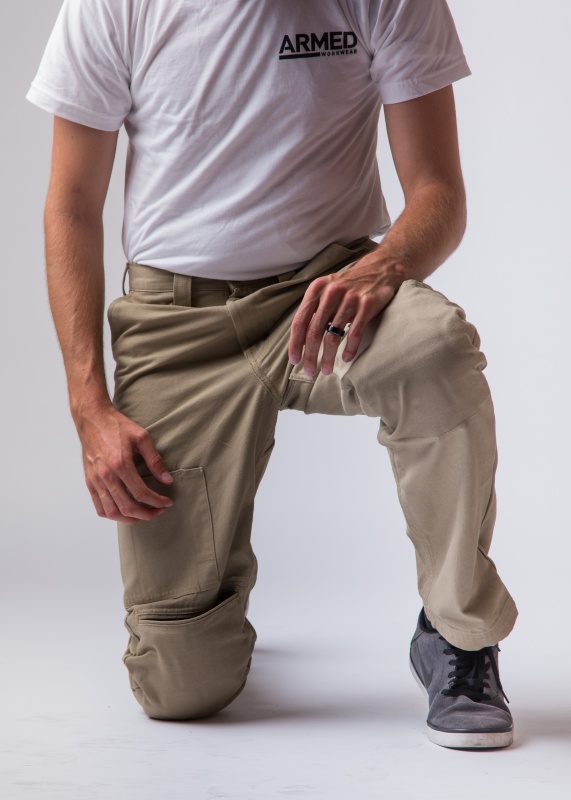 Tan Work Pants w/ Builtin Knee Pads Tan Work Pant Armed Work Wear